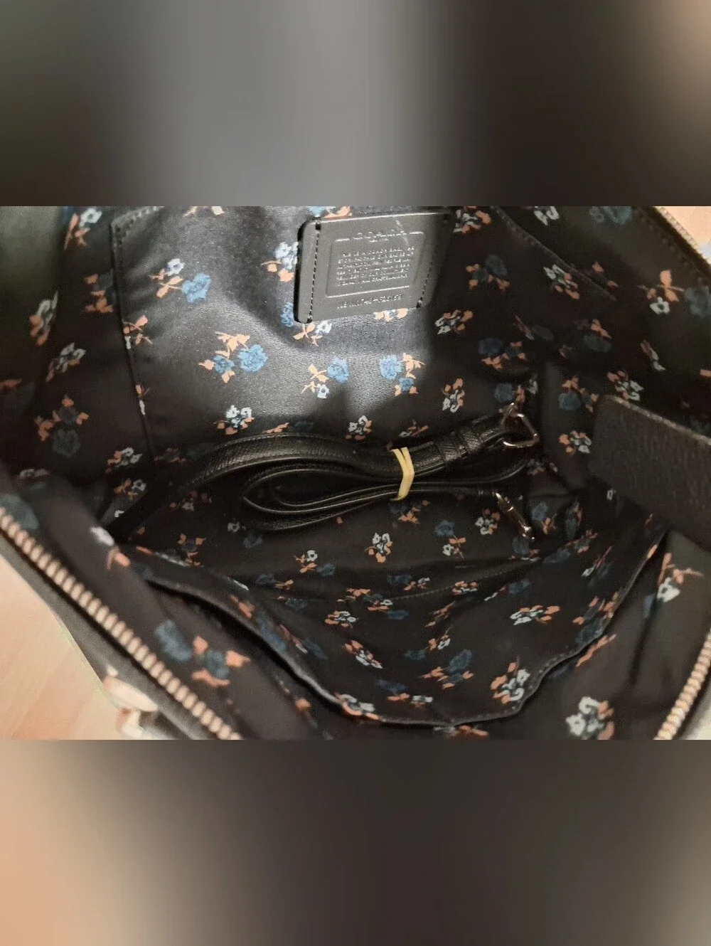 Coach Blue Denim and Black Leather Handbags Satchel Crossbody